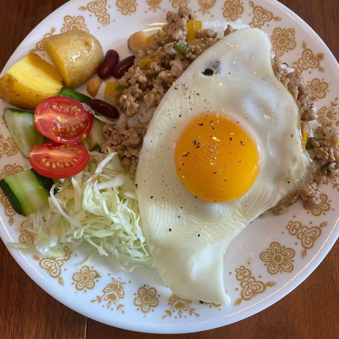 中越典子さんのインスタグラム写真 - (中越典子Instagram)「今日のランチは ガパオライスでした🇹🇭 パクチーも入れたらますます美味しいけど。ガパオはまっております🙋‍♀️ #ガパオライス #タイりょうり」6月28日 18時21分 - nakagoshi_noriko.official