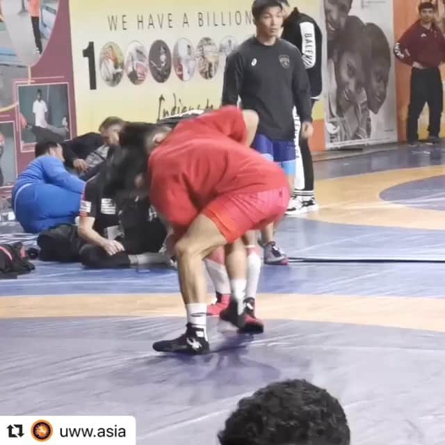 文田健一郎のインスタグラム：「#Repost  @uww.asia with @make_repost ・・・ #behindthescenes Athletes preparation... Kenichiro Fumita (JPN) 🇯🇵 - Ryu Hansu (KOR) 🇰🇷 #uwwasia #growwrestlingasia #asianwrestlers #japanwrestling #koreawrestling @nekowrestler @champion67kg」