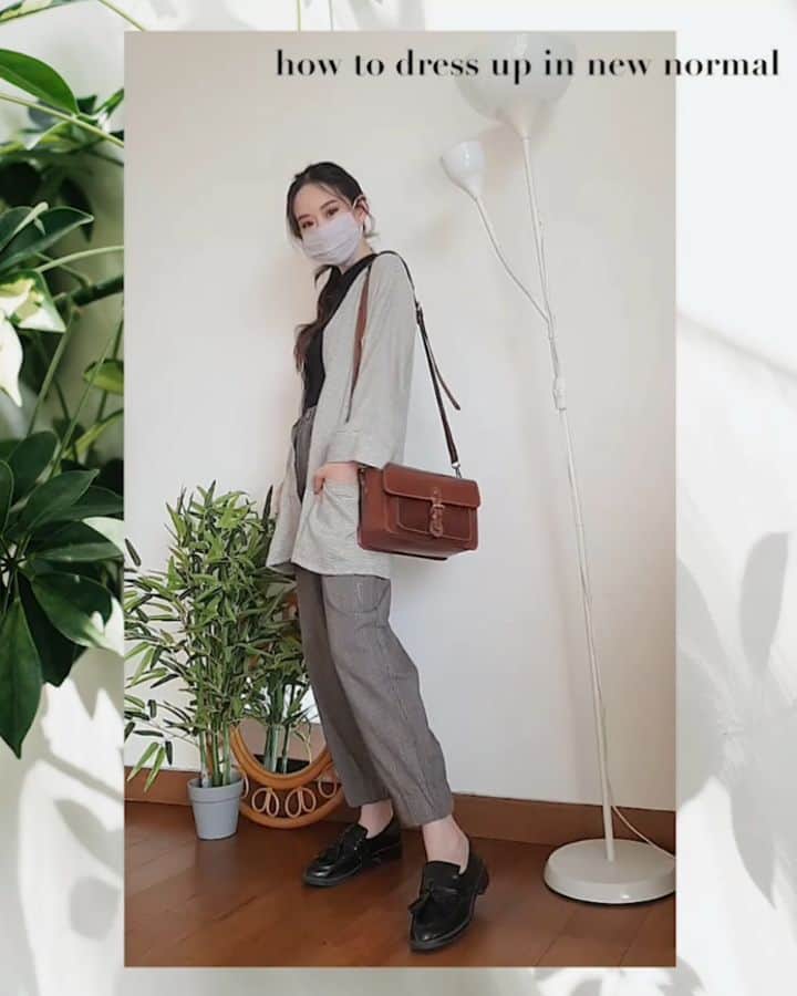 エリッサ・ヤマダのインスタグラム：「don't forget to wear a ____ 😷 | wearing kimono outer and pants from @pointoneid ♥️ _ btw @jessyamada and i have been preparing a business casual or work outfit video for you guys! stay tuned on our youtube channel (link in bio)! ☺  this video was inspired by @raymondmuaya ✨」