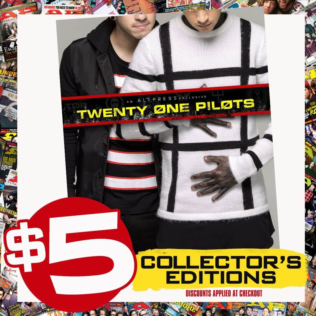 Alternative Pressさんのインスタグラム写真 - (Alternative PressInstagram)「From @twentyonepilots, @alltimelow and @greenday to @paramore and @panicatthedisco—get any of the AltPress Collector's Editions for just $5 this weekend only 👇⁠ LINK IN BIO⁠ .⁠ .⁠ .⁠ #twentyonepilots #twentyønepiløts #TØP #alltimelow #greenday #paramore #panicatthedisco #patd #altpress #alternativepress」6月28日 23時01分 - altpress