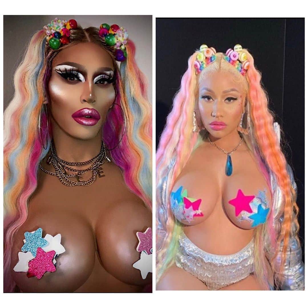 ニッキー・ミナージュさんのインスタグラム写真 - (ニッキー・ミナージュInstagram)「Who nailed the look? #TrollzVIDEO」6月25日 1時57分 - nickiminaj