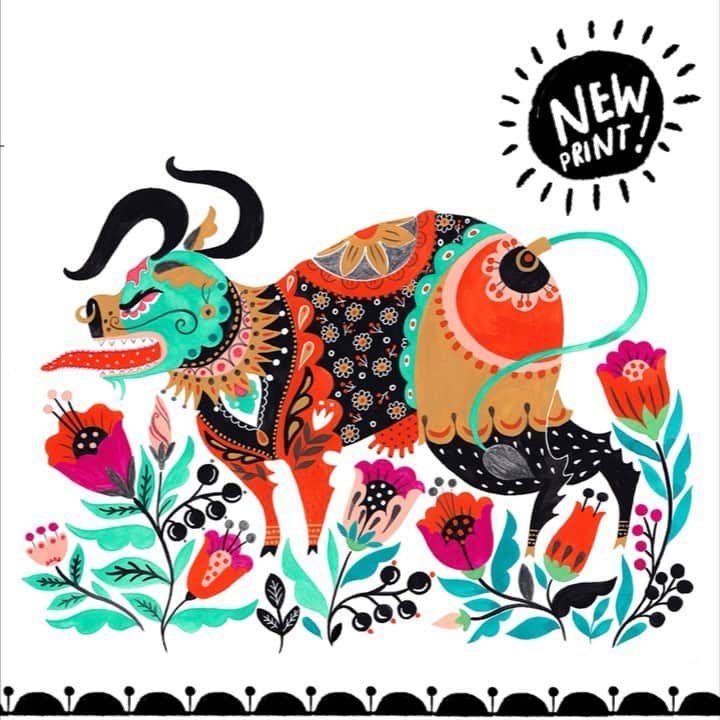 Dinara Mirtalipovaのインスタグラム：「New art print alert!  #mirdinara #folkart #etsy」