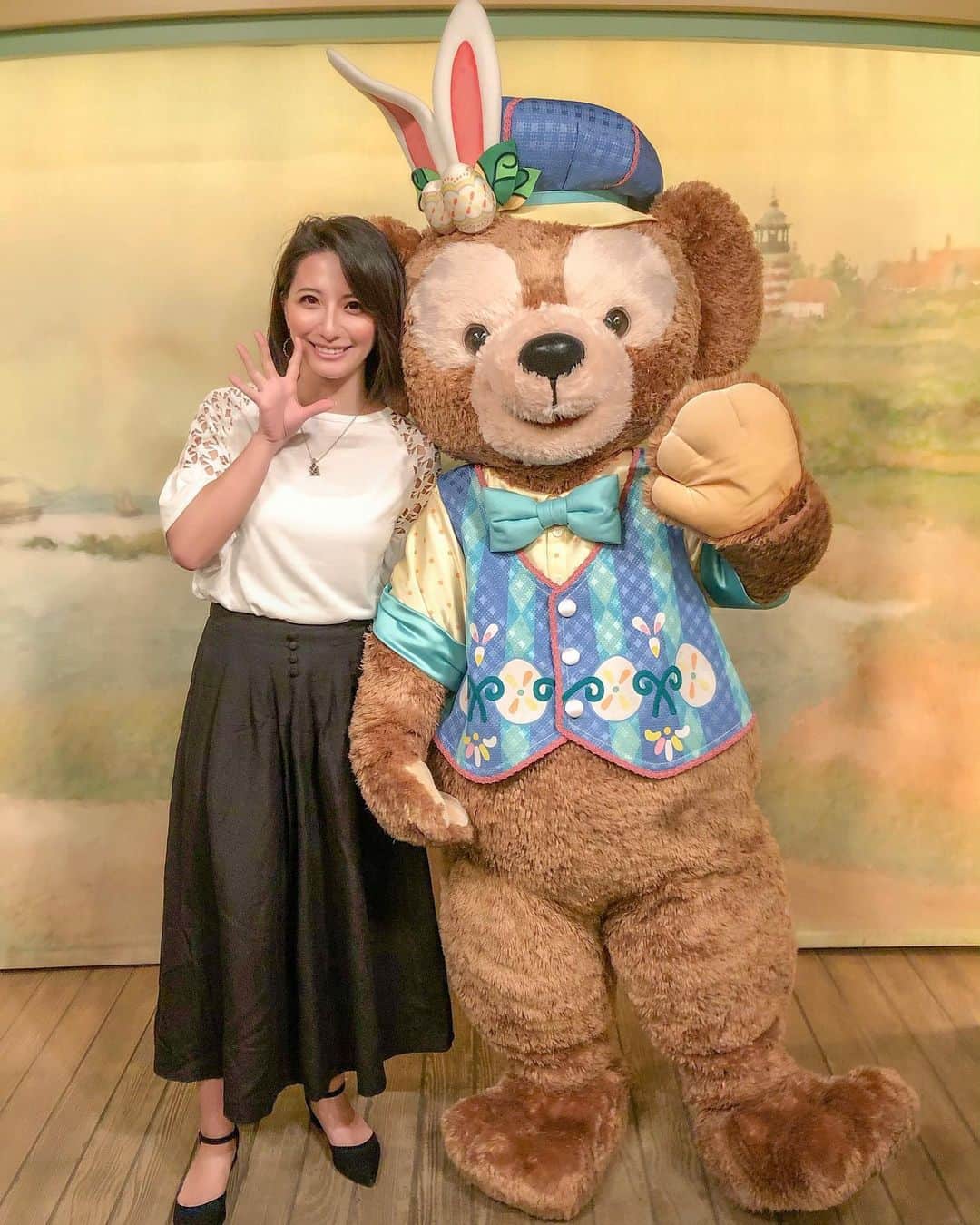 矢部あやのインスタグラム：「201904 Tokyo Disneysea 春コスダッフィー♡ ・」