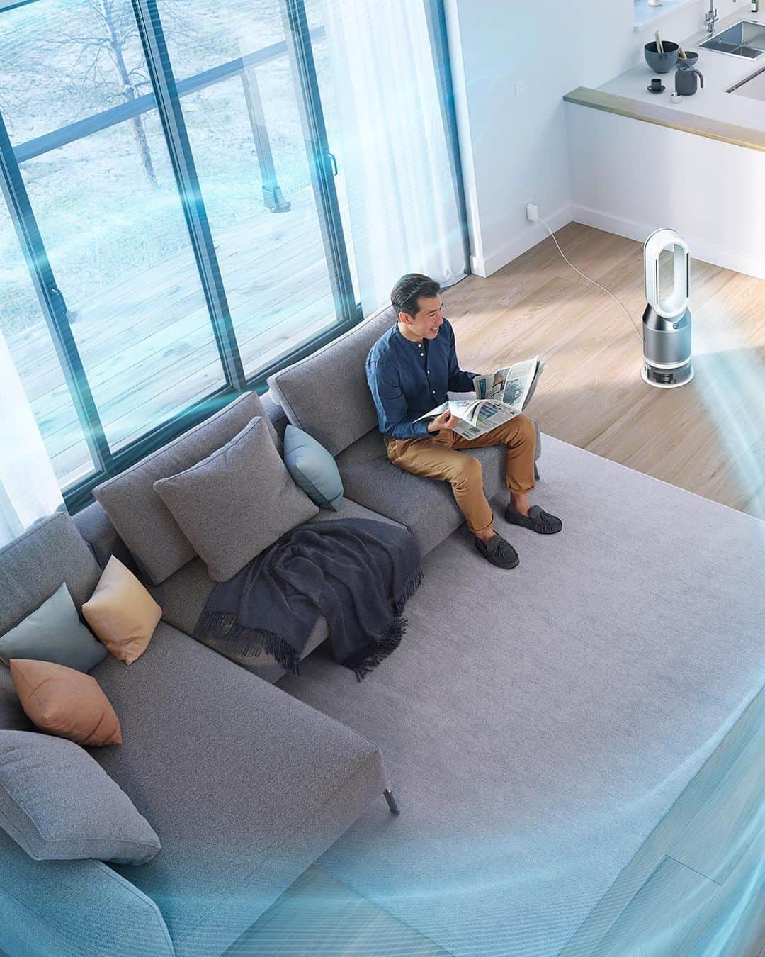 Dysonさんのインスタグラム写真 - (DysonInstagram)「Our purifiers project clean, cooling air to every corner of the room. Breeze into summer with the Dyson Pure Humidify+Cool™. #dyson #dysonhome #coolingoff #summerheat #heatwave #cooldown #humidifier #fan」6月24日 18時26分 - dyson