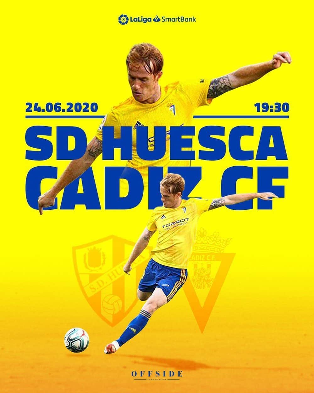 アレハンドロ・フェルナンデス・イグレシアスのインスタグラム：「Es nuestro momento, vamos con todo! Vamos Cádiz💛💙 #AF8 #Mehandichoqueelamarillo #ÁnimoLuismi」