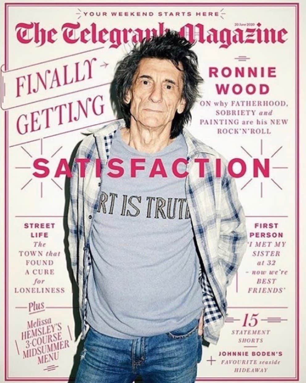 ロン・ウッドさんのインスタグラム写真 - (ロン・ウッドInstagram)「Ronnie features in the @telegraph magazine today talking about why “fatherhood, sobriety and painting are his new rock and roll”. Click the link in bio to read the whole interview.」6月24日 19時52分 - ronniewood