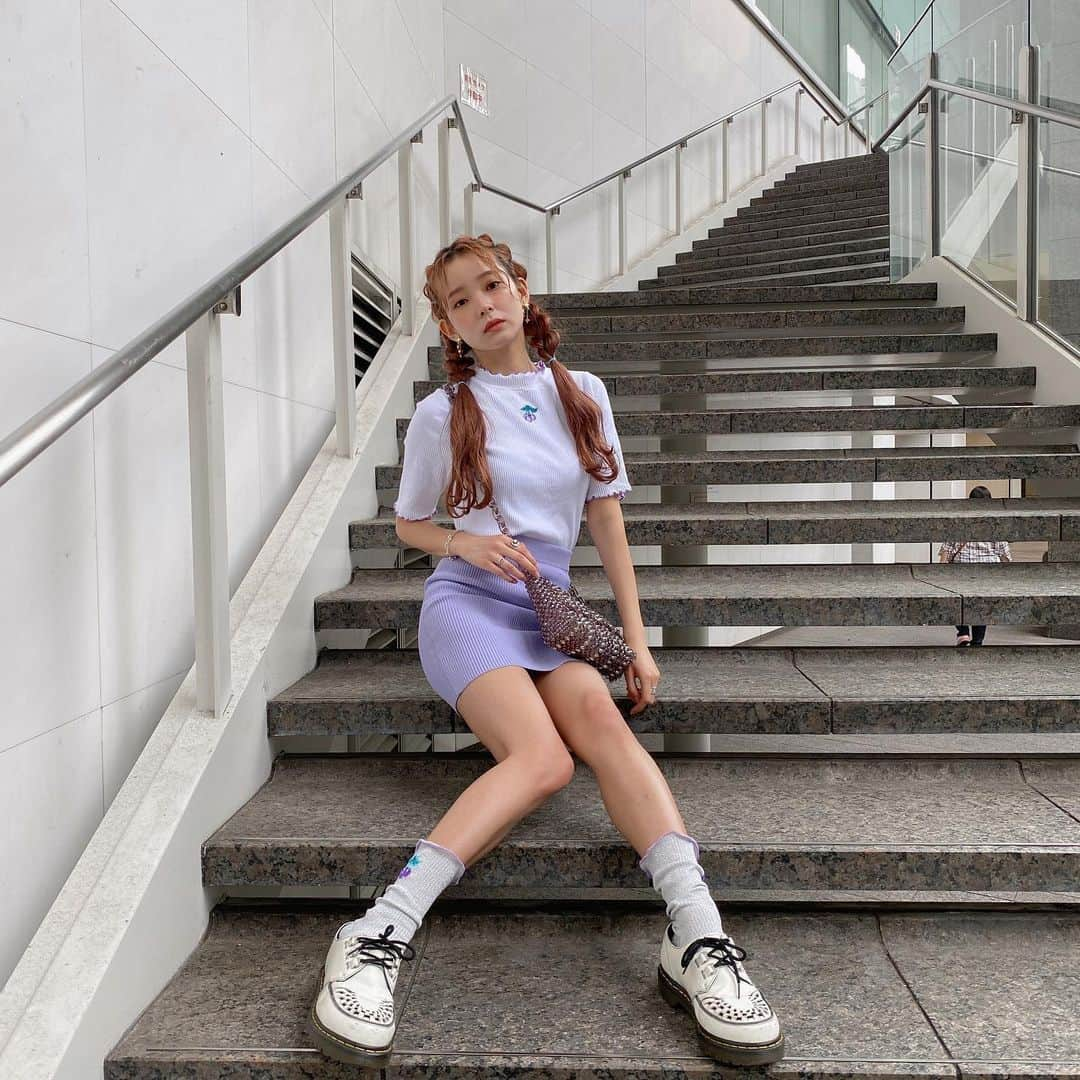 mimさんのインスタグラム写真 - (mimInstagram)「今日は💜🍇🍒 #mim_ootd」6月24日 21時05分 - mim_11_11