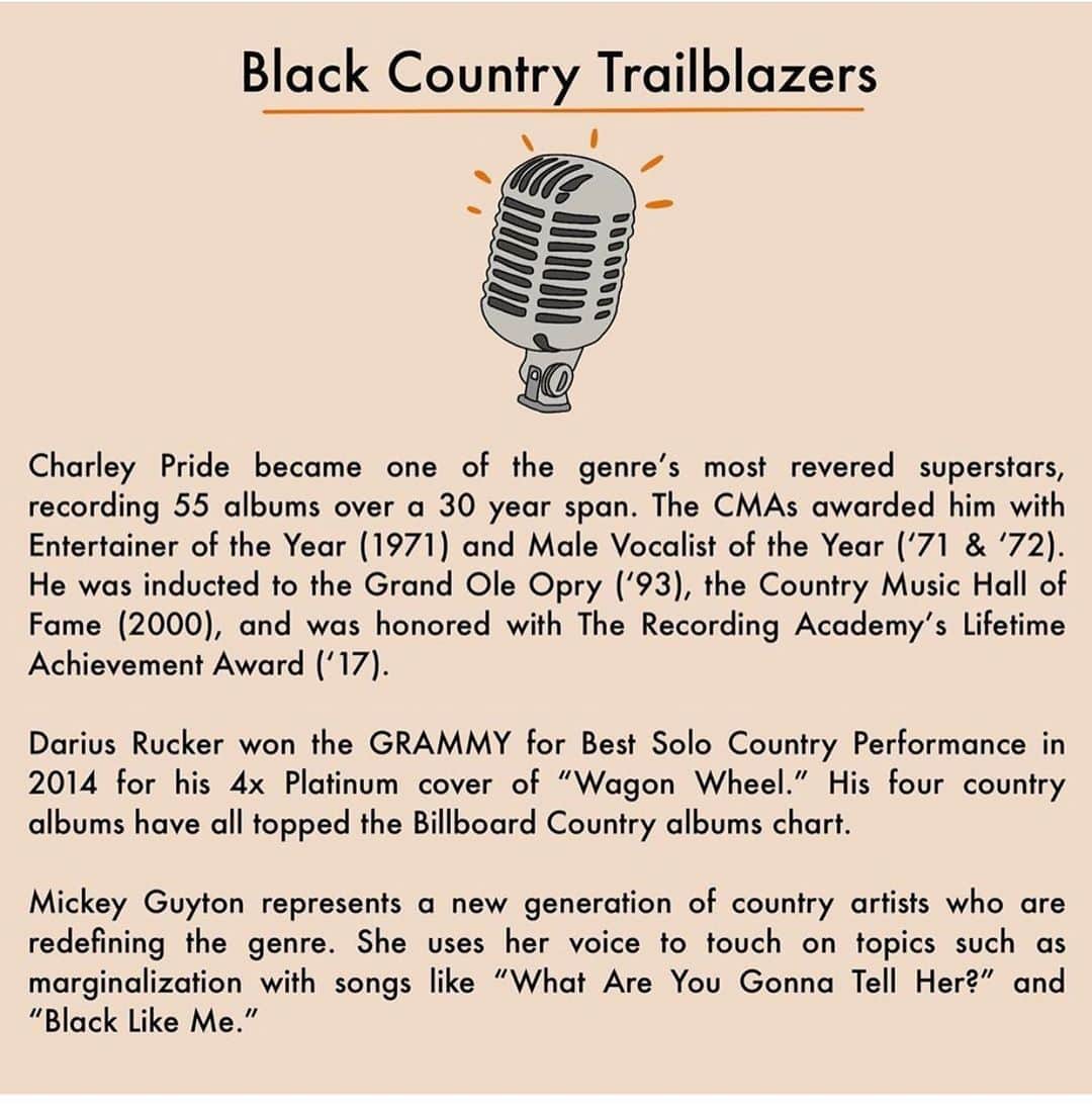 ベス・ベアーズさんのインスタグラム写真 - (ベス・ベアーズInstagram)「#blackmusicmonth here's a look at the history of country music. 🙌🏻💛 repost @1824」6月24日 22時49分 - bethbehrs