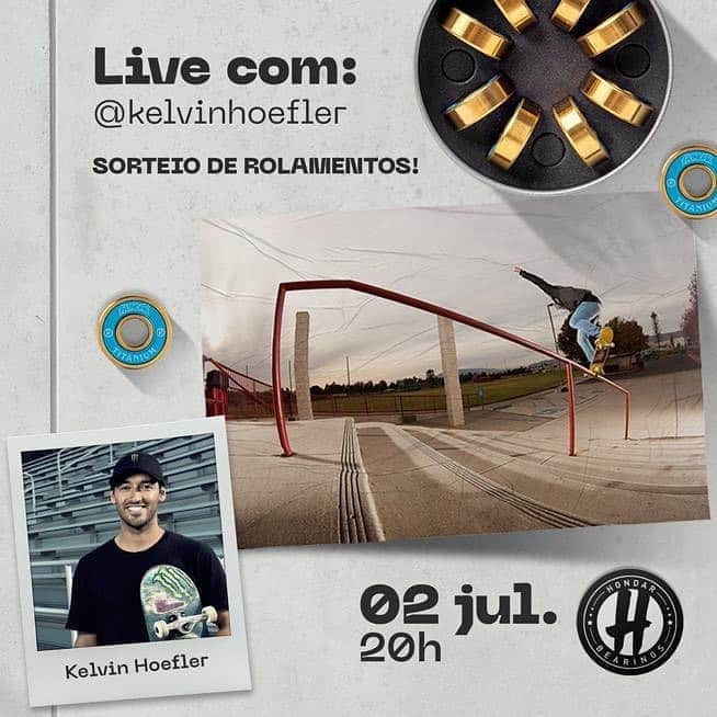 ケビン・ホーフラーのインスタグラム：「Marca aí ! Dia 2 de julho vou estar fazendo uma Live com a @hondarbearings 🤗」