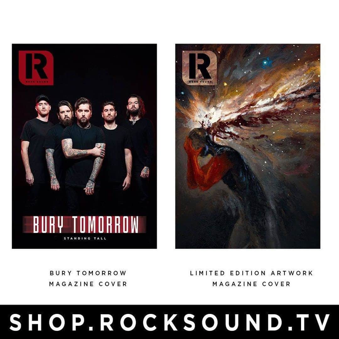 Rock Soundさんのインスタグラム写真 - (Rock SoundInstagram)「Bury Tomorrow are on the cover of Rock Sound this month  How incredible is that?  All of this lovely merch, and a magazine featuring a HUGE 18-page feature on the band, is available from smarturl.it/BT-RS-IN now」6月25日 1時30分 - rocksound