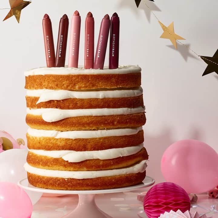 のインスタグラム：「Happy birthday to you! Birthday Balm is perfect for every party, this butter-soft balm provides a sheer hint of color for your best nude lip ever.」