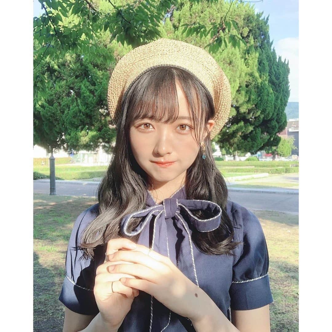 石田千穂さんのインスタグラム写真 - (石田千穂Instagram)「． ca4laの帽子って本当に可愛い👒 今日は雨じゃけど、雨にも負けずですね。！！ #ootd #ootdfashion #ワンピース #tittyandco #帽子 #ca4la #STU48 #石田千穂」6月25日 11時31分 - chiho_ishida