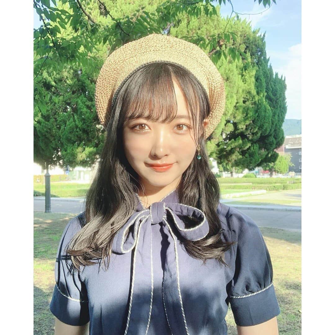 石田千穂さんのインスタグラム写真 - (石田千穂Instagram)「． ca4laの帽子って本当に可愛い👒 今日は雨じゃけど、雨にも負けずですね。！！ #ootd #ootdfashion #ワンピース #tittyandco #帽子 #ca4la #STU48 #石田千穂」6月25日 11時31分 - chiho_ishida