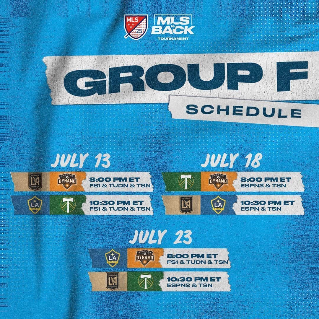 Major League Soccerさんのインスタグラム写真 - (Major League SoccerInstagram)「Here. We. Go. The schedule is set for the #MLSisBack Tournament Group Stage pres. by @heineken_us!」6月25日 4時28分 - mls