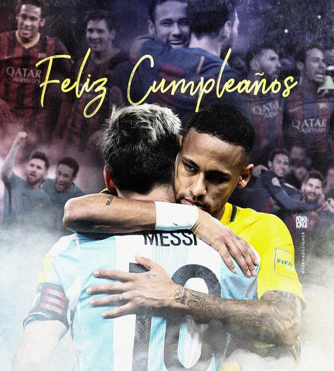 ネイマールさんのインスタグラム写真 - (ネイマールInstagram)「Feliz cumple hermano @leomessi 👑👊🏽❤️」6月25日 5時18分 - neymarjr