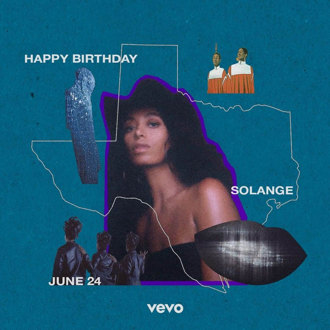 Vevoさんのインスタグラム写真 - (VevoInstagram)「Celebrate @saintrecords' birthday the Texas way with a cowboy hat and some tunes ✨ Play her hits like "Almeda" and "Beltway" all day with our playlist 🤠 ⠀⠀⠀⠀⠀⠀⠀⠀⠀ ▶️[Link in bio] #Solange」6月25日 6時01分 - vevo