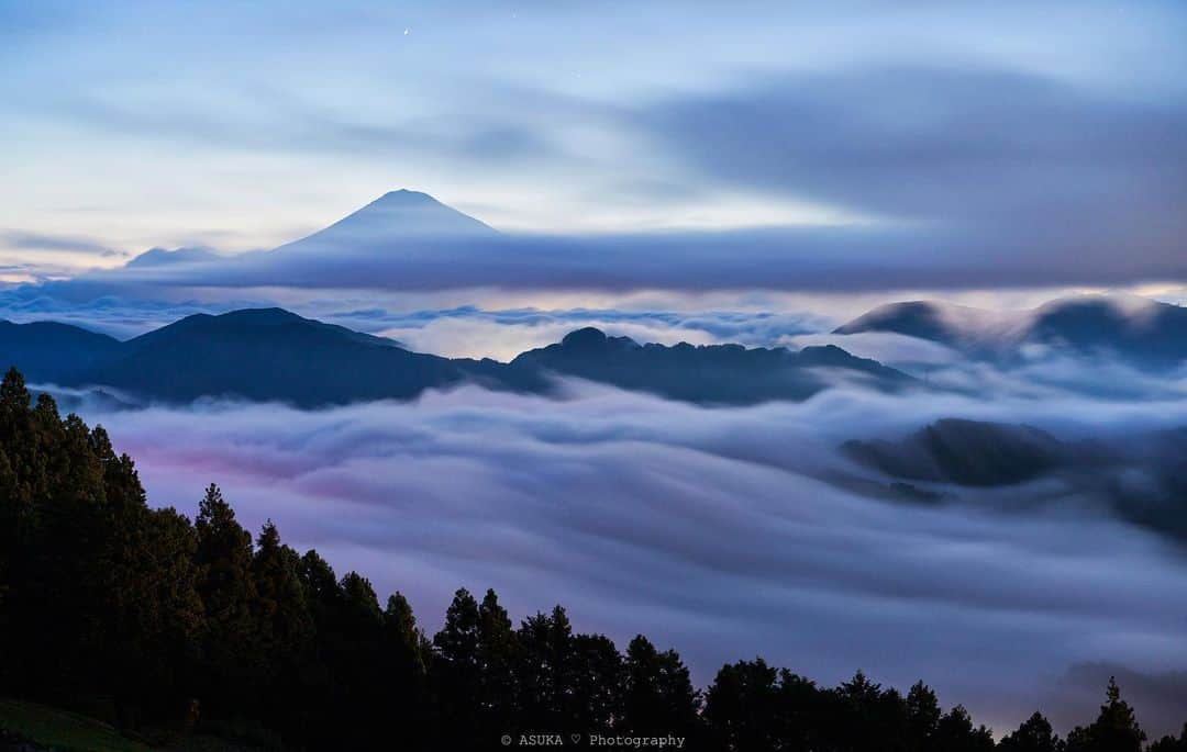 Asuka（明日香）さんのインスタグラム写真 - (Asuka（明日香）Instagram)「*﻿ *﻿ Between clouds☁️🗻☁️﻿ *﻿ *﻿ 西から雲が迫ってきて、この後しばらく富士山は不在になりましたが、この瞬間もなかなか良いなって思いました。﻿ ﻿ 私事ですが、この度、Really Right Stuff（RRS）@reallyrightstuff のPhoto contest  #RRS2020 にてGrand prizeをいただきました\( *´ω`* )/﻿ Thank you for choosing me.﻿ ﻿ 今年の目標である「賞をもらう」を達成することができました。﻿ もうひとつの「家を建てる」も年末に完成予定なので多分達成できそうです。﻿ となると残りの一つ…「痩せる」を頑張るのみ(^-^;﻿ ﻿ α7RIII × FE 24-70mm F2.8 GM﻿ TFC-34L MK2 x BH-55﻿ ﻿ 2020.06.20  03:24a.m.﻿ *﻿ *﻿ #富士山 ﻿ #富士山が好き ﻿ #世界遺産 ﻿ #worldheritage ﻿ #α7riii﻿ #A7R3﻿ #mt_fuji ﻿ #fujiyama ﻿ #雲海 ﻿ #静岡﻿ #seaofclouds ﻿ #fujiyama ﻿ #mountain ﻿ #long_exposure﻿ #sonyalpha ﻿ #japan﻿ #MyRRS﻿ #reallyrightstuff﻿ #fstopgear﻿ #yourshotphotographer﻿ #sony」6月25日 7時03分 - _asuka_asuka_