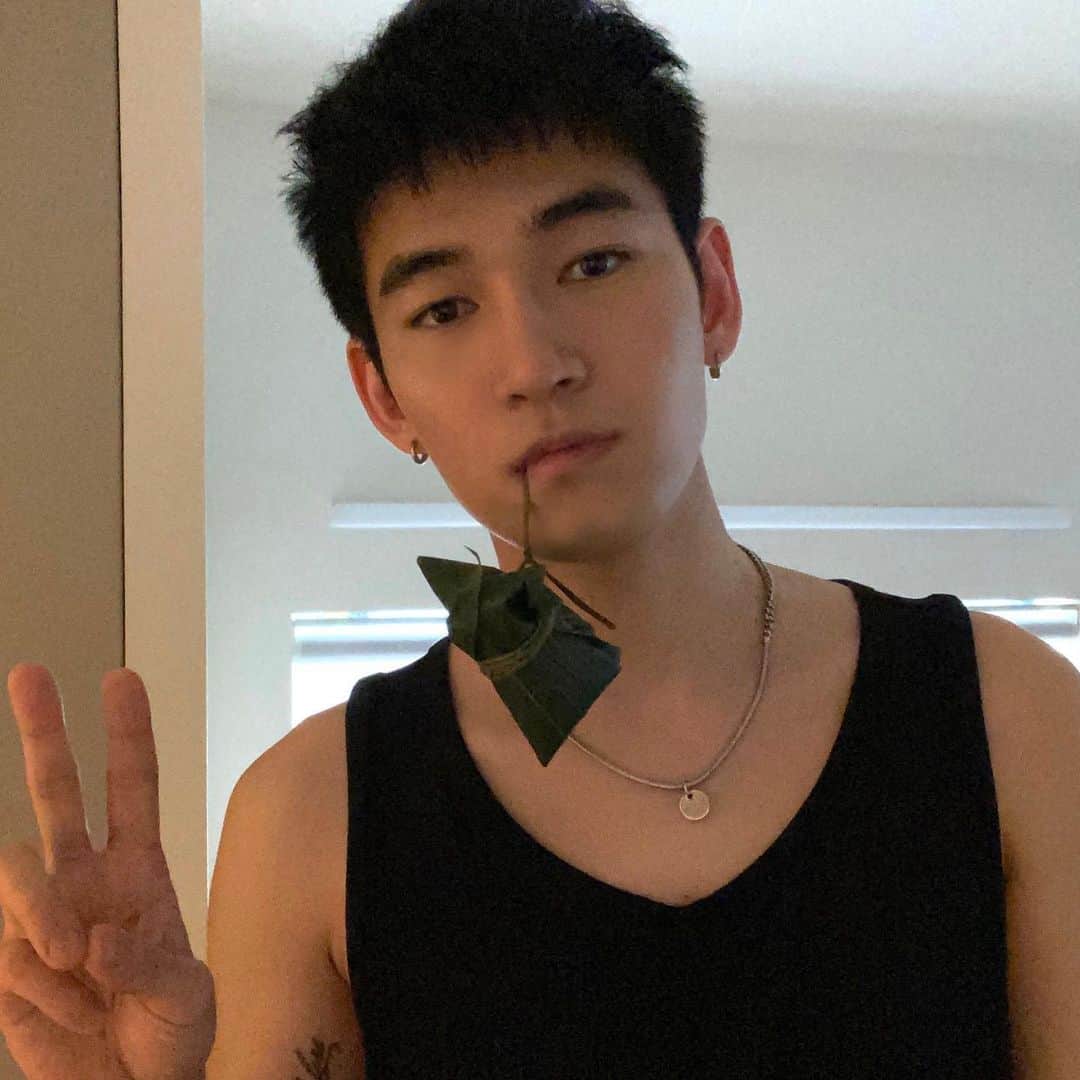 樋口葉生のインスタグラム：「The Dragon Boat Day, Made myself some rice dumplings」