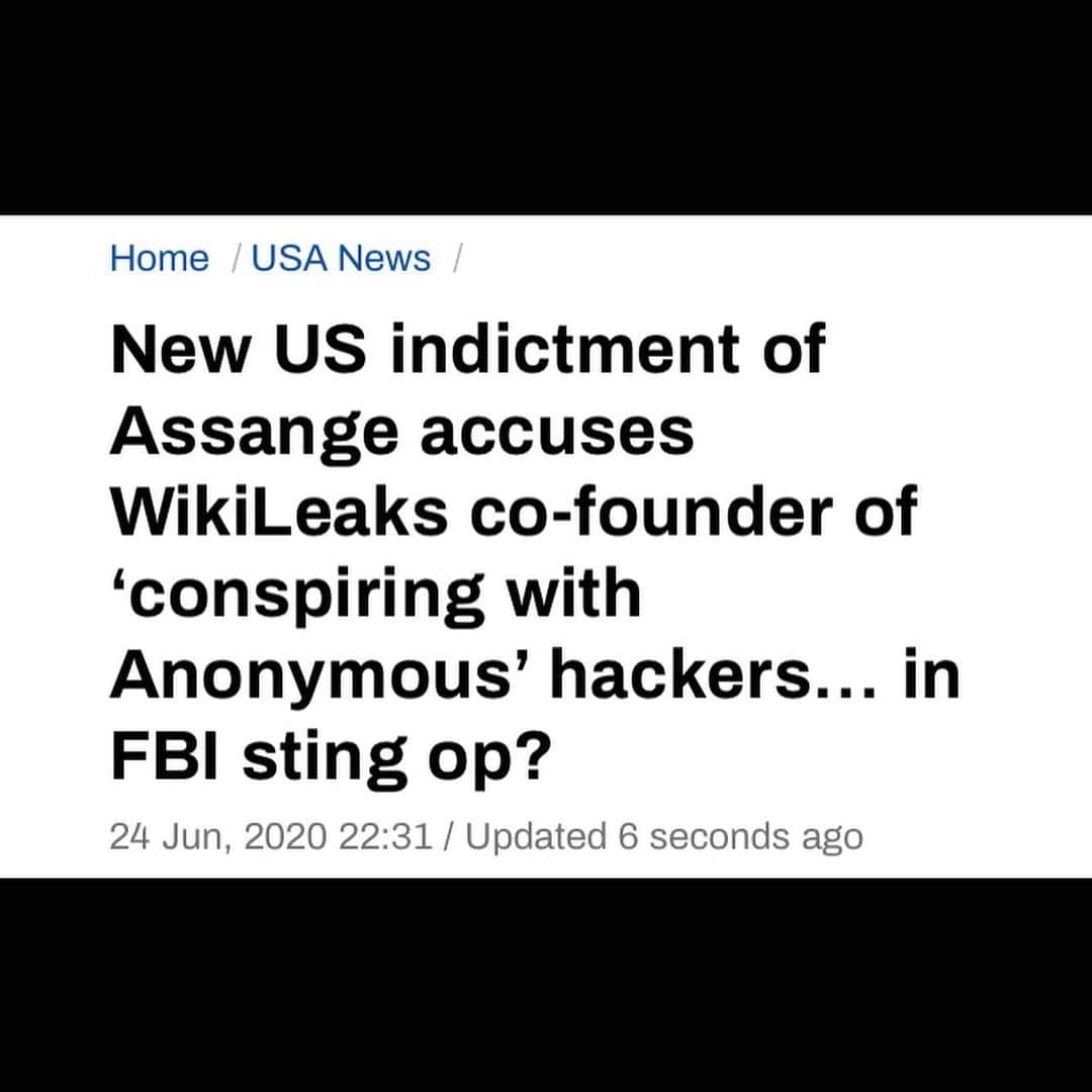 WikiLeaksさんのインスタグラム写真 - (WikiLeaksInstagram)「Breaking: #WikiLeaks Founder Julian Assange Charged in Superseding Indictment. New Allegations Assert Assange Conspired With “Anonymous” Affiliated Hackers, Among Others.  https://www.justice.gov/opa/pr/wikileaks-founder-charged-superseding-indictment  #Anonymous #FreeAssange #JulianAssange」6月25日 8時13分 - wikileaks