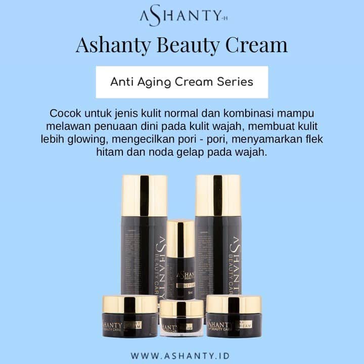 ASHANTY BEAUTY CREAM OFFICIALのインスタグラム：「Siapkan kulit wajah yang sehat, cerah, berseri dan terbebas dari berbagai tanda penuaan dini pada kulit dengan rutin menggunakan rangkaian cream yang mengandung anti aging. Salah satu cream terbaik dan terpercaya yang mampu merawat dan menutrisi kulit wajah secara maksimal, Ashanty Beauty Cream Anti Aging Series mampu melawan tanda - tanda penuaan dini pada kulit. Menjadikan kulit wajah lebih sehat, cerah, berseri, bebas pori - pori besar, flek hitam, garis halus dan kerutaan. Dapatkan rangkaian Anti Aging Cream Series by Ashanty hanya di official instagram @ashantyid pesan sekarang juga dan dapatkan hasil kulit wajah idaman 🌸  _____________________________ Informasi dan pemesanan  Ashanty Beauty Cream Chat Via WA : WA: 081287388885 WA: 081293823950 WA: 087778489900 WA: 085781140354 ⚡️ Fast Respons Click Link On Bio Instagram @ashantyid ❣️ ______________________________ #ashantybeautycream #creamashanty #skincareashanty #skincare #skincareartis #skincarelokal #creamwajah #creamperawatanwajah #obatjerawat #jerawat #kosmetik #krimwajah #creamwajah #whiteningcream #ashantyid #ashanty」