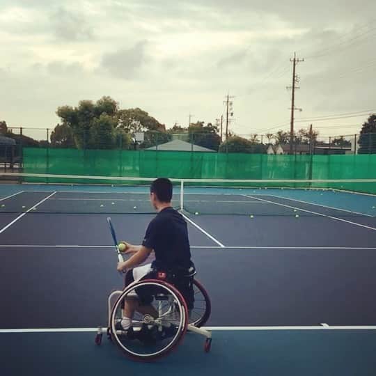 小田凱人のインスタグラム：「🎾🎾💪😋 #training#tennis#Wheelchairtennis#Hardtraining @itf__tennis」