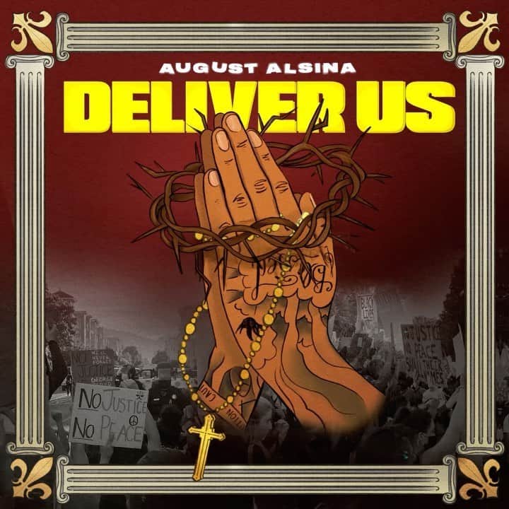 August Alsinaのインスタグラム：「Single 5: “DELIVER US” w/ @musiqcity streaming now on all platforms. Link in the bio. The Product III: stateofEMERGEncy out this Friday! 🎵🐛🦋 #stateofEMERGEncy #TheProduct3」