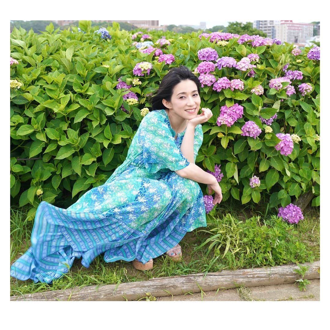 川田希さんのインスタグラム写真 - (川田希Instagram)「紫陽花と爆笑😆💠」6月25日 15時50分 - nozomikawata