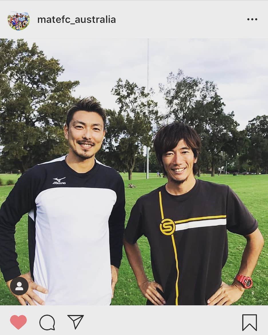 田代有三のインスタグラム：「オーストラリア、シドニーで”MATE FC” @matefc_australia というキッズサッカークリニックを @kyusyudanji.takao と開校しました。 これからオーストラリアの子供達へ今までの経験、そして色んな情報を取り入れ、サッカー界はもちろん色んな業界で”世界へと羽ばたく子供”の手伝いが出来たらと思っています。 いつかJリーガーも出てくれたら嬉しいな⚽️応援宜しくお願いします😊 フォローしてくれたら嬉しいです🙇 I’ve started “MateFC” soccer clinic for kids in Sydney Australia with Takao Teramoto. We would love to teach a lot of things for promising hopeful children. I believe you will see our members on TV as J-league players near the future. Thank you for your support.  We are the “MATE FC” family  #田代有三 #寺本貴生 #matefc #wearethematefcfamily #2020」