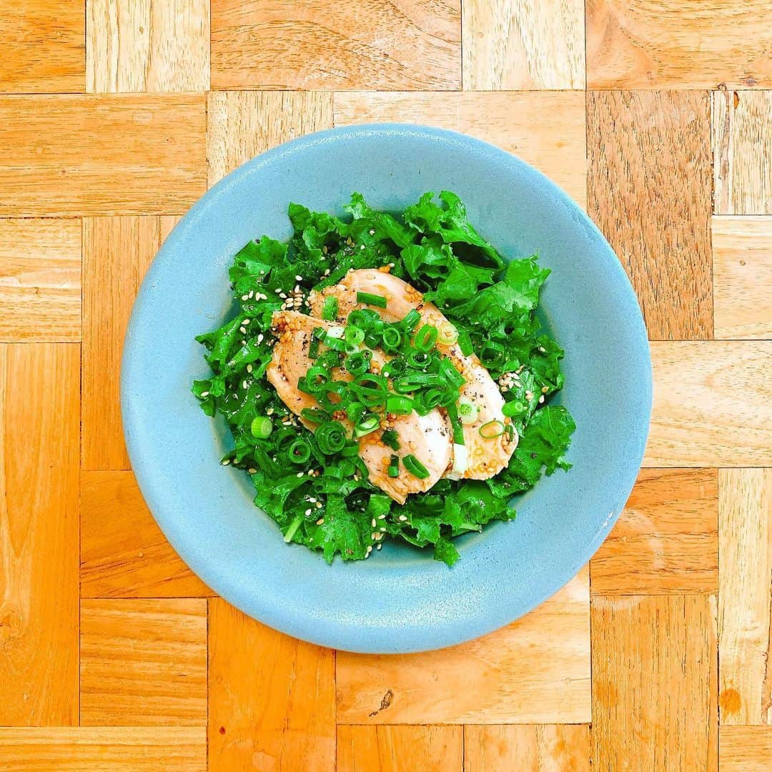 リサ のインスタグラム：「よだれ鶏をサラダにしちゃった系。  #food #foodpic #foodphoto #foodie #foodlover #instafood #foodism #foodaddict #foodies #foodoftheday #onthetable #りちゃこ食堂」