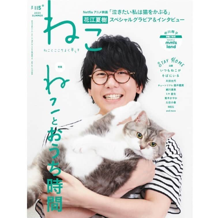 ねこさんのインスタグラム写真 - (ねこInstagram)「ジャン✨ジャン✨📣 いつも私たちのインスタを見てくださってるフォロワーの皆さまへ一足早くお知らせ❣️👀 7月10日(金)発売の新刊‼️📚「ねこ 115号」の表紙を飾ってくださるのは、人気声優の花江夏樹さん👦🏻🎤✨ 現在、Netflixで配信スタートしているアニメーション映画『泣きたい私は猫をかぶる』にて声の出演をしている花江さん😊✨ご自身も猫を飼われており、作品とねこ愛について、たっぷりとお話して頂きましたっ👏🏻💓 『泣きたい私は猫をかぶる』ほか、アニメ『鬼滅の刃』の炭治郎役としても大活躍✨の花江さんっ😻👏🏻💐 花江さんと、ねこちゃんの可愛い2ショットたくさん掲載されています🗽📸ぜひぜひ楽しみにしていてくださいね〜♫ #neko_magazine #NEKONOBA #ねこマガジン #ネコノバ #ねこ #猫 #cat #catstagram #cat #雑誌ねこ #ねこ115号 #花江夏樹 #泣きたい私は猫をかぶる」6月25日 17時15分 - neko_magazine