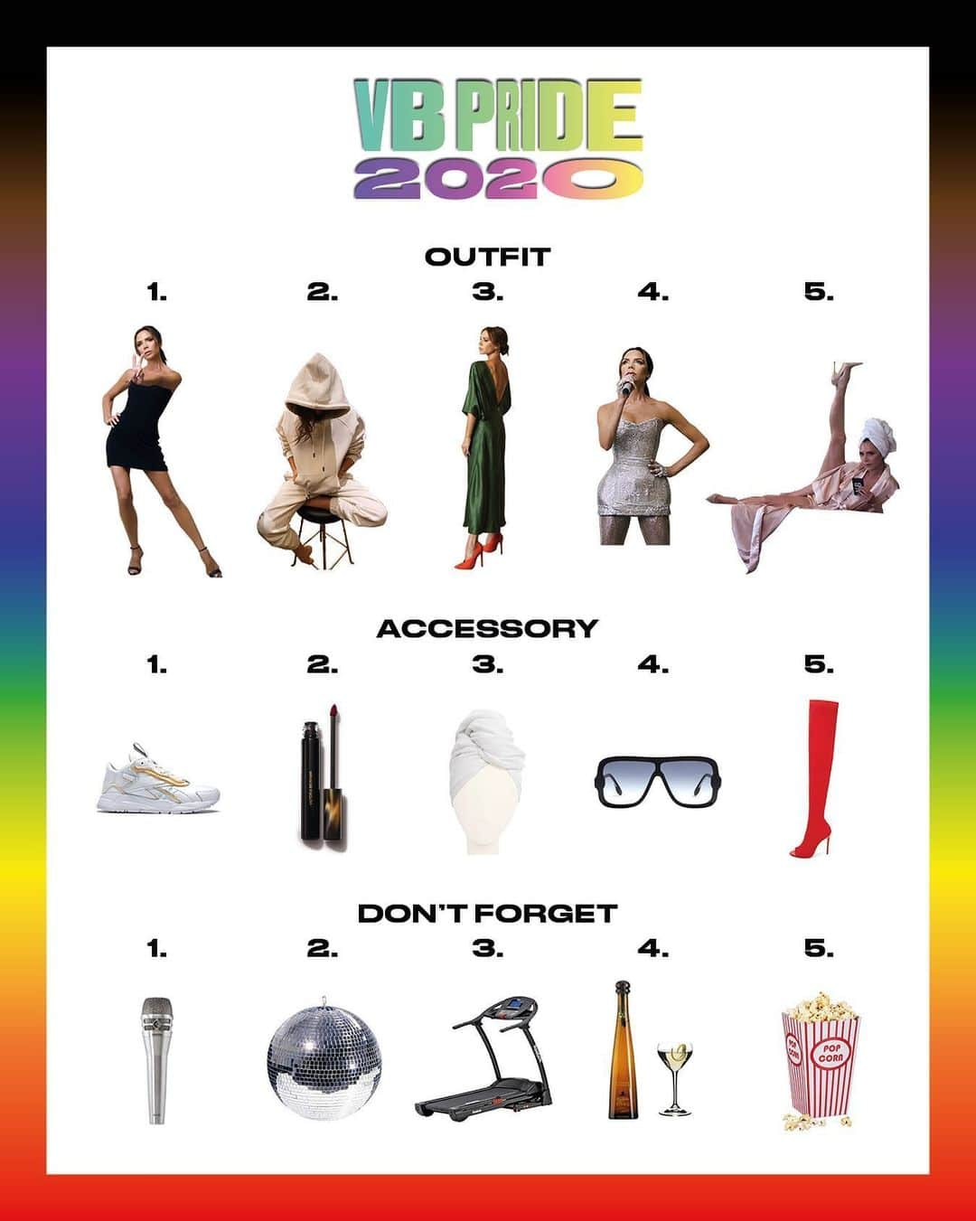 ヴィクトリアベッカムさんのインスタグラム写真 - (ヴィクトリアベッカムInstagram)「What’s your Pride look? Choose an item from each row and share it in the comments - can’t wait to see what u all say! X VB」6月25日 17時51分 - victoriabeckham