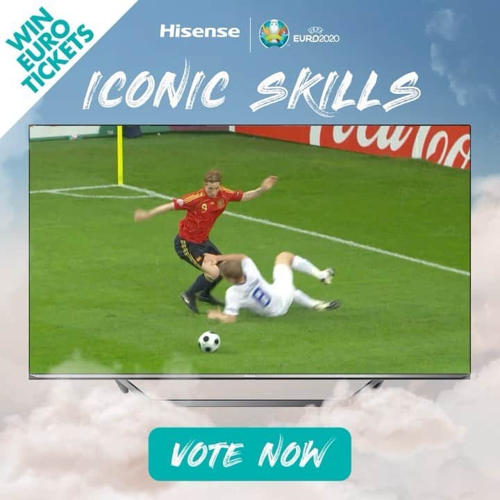 フェルナンド・トーレスのインスタグラム：「Want to win @euro2020 tickets for you and a friend? ⚽️ Hisense are giving away a pair of tickets for next summer. All you have to do is vote for my skill against Russia at EURO 2008! 😉  Head to @HisenseSports to enter! ⠀ ⠀  Quieres ganar entradas para la @euro2020 para ti y un amigo? ⚽️ Hisense regala un par de entradas para el próximo verano. Todo lo que tienes que hacer es votar por mi jugada contra Rusia en la EURO 2008 😉 Ve a @Hisensesports para votar! ⠀ ⠀ #EURO2020 #Iconicskills」