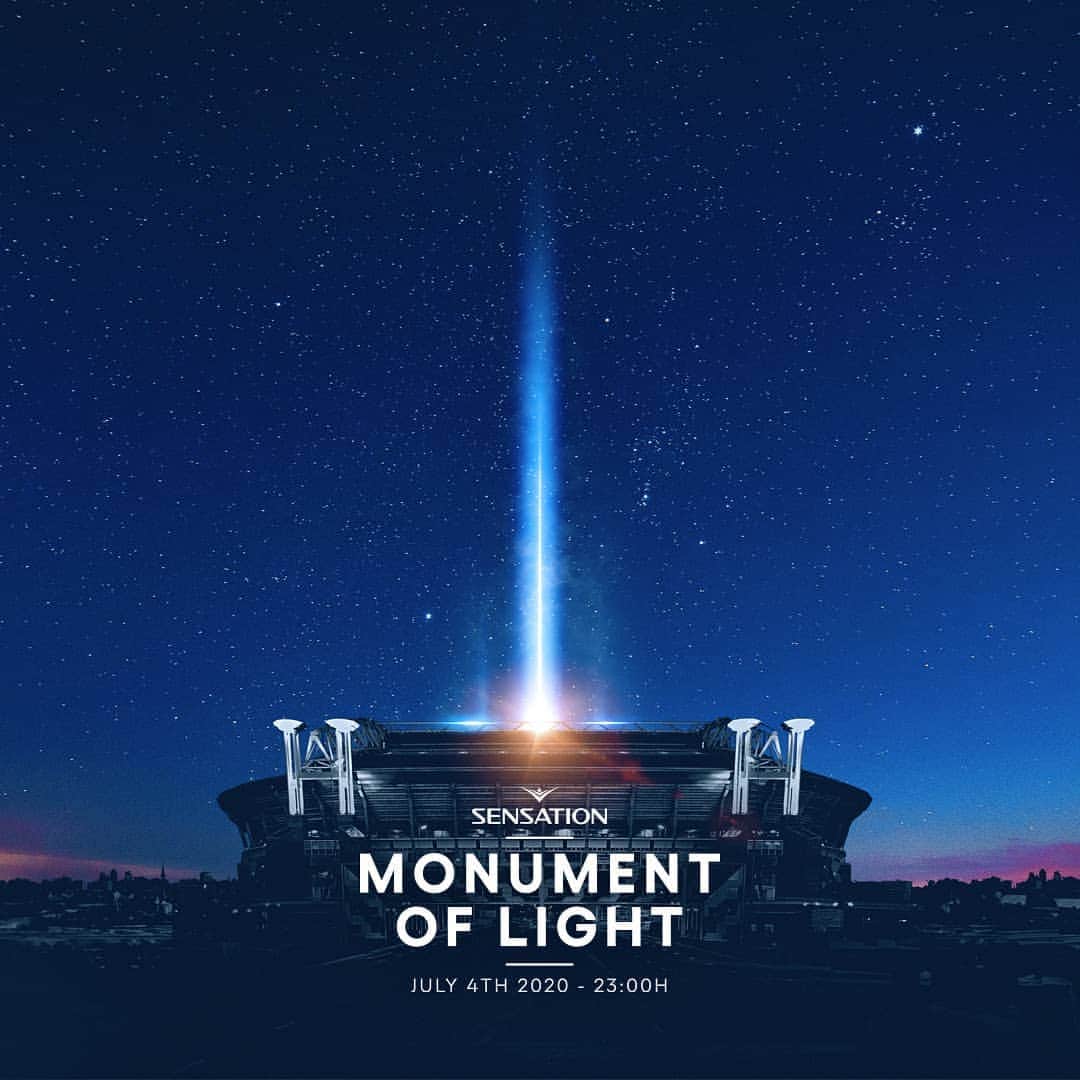 Sensationのインスタグラム：「On July 4th, we're presenting you an unforgettable experience with our Monument of Light show. This show is a creative expression of our gratitude. Above all, it's a tribute to the world, dedicated to hope and celebrating life in all its glory.⠀⠀ ⠀⠀ Expect a reinvention of entertainment when we will illuminate the @johancruijffarena  and even more beyond. The spectacle seamlessly flows into a special 2-hour set performed by our dear friends @sunneryjamesryanmarciano ⠀⠀ ⠀⠀ The show will be captured in a breath-taking stream that can be viewed free from all over the world. Join us on July 4th starting at 23:00 until 01:00 (CEST) via sensation.com.⠀ ⠀ ⠀ #sensation #monumentoflight #johancruijffarena #cocacola #livestream #stream #WOTNTV #sunneryjamesandryanmarciano」