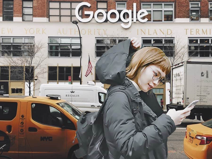 長坂 睦生のインスタグラム：「前に撮った はるとNYがピッタリ！！﻿ 最近仕事でAdobeを使い始めたから﻿ 色々活用していきたいなー！」