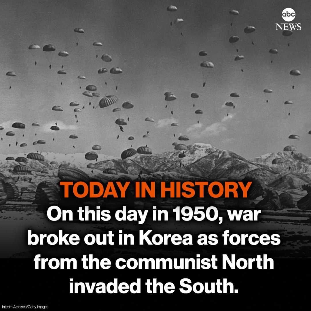 ABC Newsさんのインスタグラム写真 - (ABC NewsInstagram)「TODAY IN HISTORY: On this day in 1950, war broke out in Korea as forces from the communist North invaded the South. #korea #onthisday #history」6月25日 20時03分 - abcnews