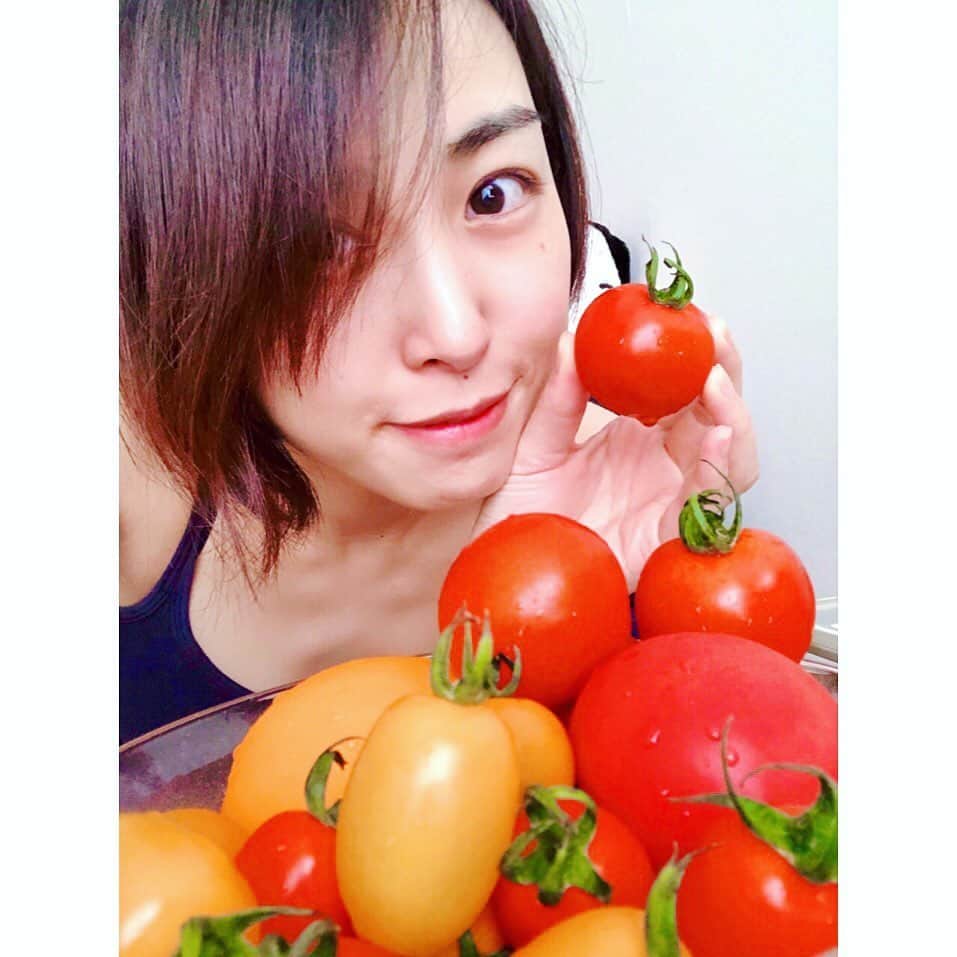 八代みなせのインスタグラム：「🍅😋🍅 #トマト #tomato #yummy」