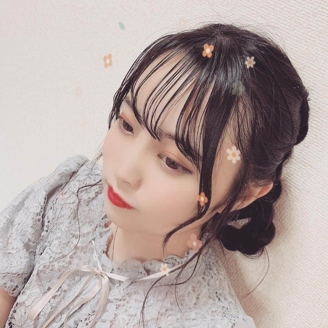 竹本くるみのインスタグラム：「ずっとしてみたかった髪型🐩♡」