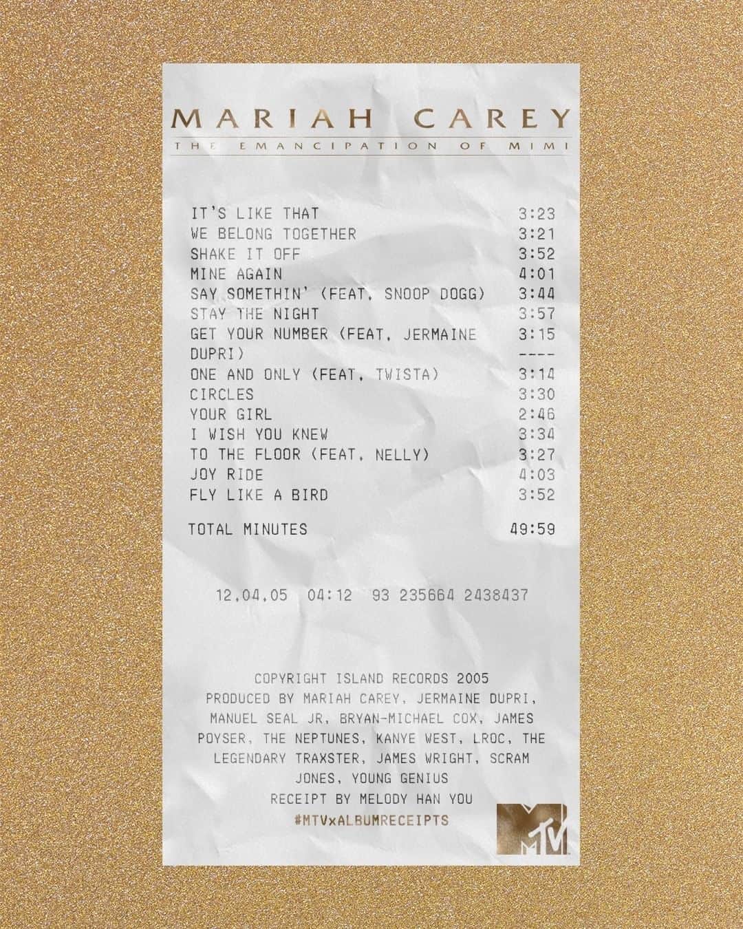 MTVさんのインスタグラム写真 - (MTVInstagram)「Remember back in 2005 when every time you turned on the radio, “We Belong Together” was playing... on literally every station? Mariah Carey’s album, 𝙏𝙝𝙚 𝙀𝙢𝙖𝙣𝙘𝙞𝙥𝙖𝙩𝙞𝙤𝙣 𝙤𝙛 𝙈𝙞𝙢𝙞 was a huge comeback and pivotal moment in her already EPIC career. And 15 years ago exactly, "We Belong Together" was on its way to becoming the longest-running #1 single of 2005. Mariah also performed the hit at both the 2005 MTV Movie & TV Awards AND the 2005 Video Music Awards. Thank you, Mariah, for this 49:59 minute long masterpiece 👏 🎨: @albumreceipts」6月26日 6時40分 - mtv