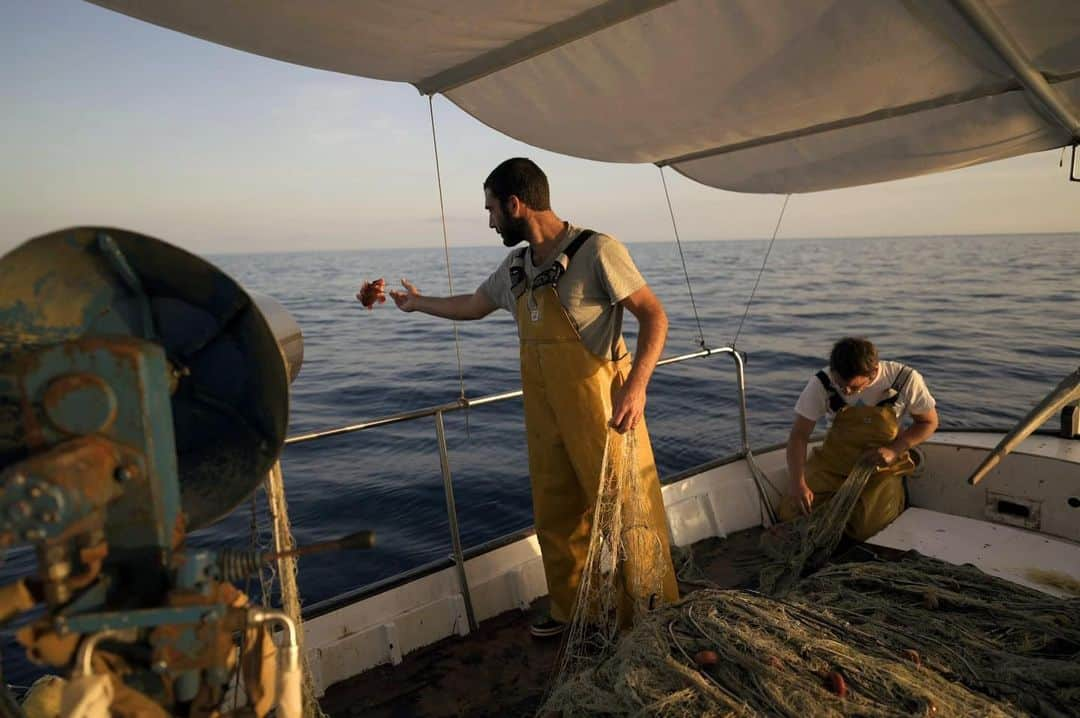 National Geographic Creativeさんのインスタグラム写真 - (National Geographic CreativeInstagram)「Photo by @pepbonet_noor | Gori Mayol, left, is a responsible, traditional fisherman from Port de Sóller. He has been fishing since he was 13 years old, his father taught him how to fish on his boat. Now, Gori is the captain of the same Llaüt (traditional Majorcan fishing boat) and works with a sailor & fisherman, Vincent Colom (half Majorcan and half French). For them sustainable fishing is very important, they use now nets with bigger holes for the small fish not to be caught. When they grab some small fish or small lobsters they throw them back into the sea. Responsable fishing by the local fishers is growing fast. Good news for the planet.」6月26日 6時38分 - natgeointhefield