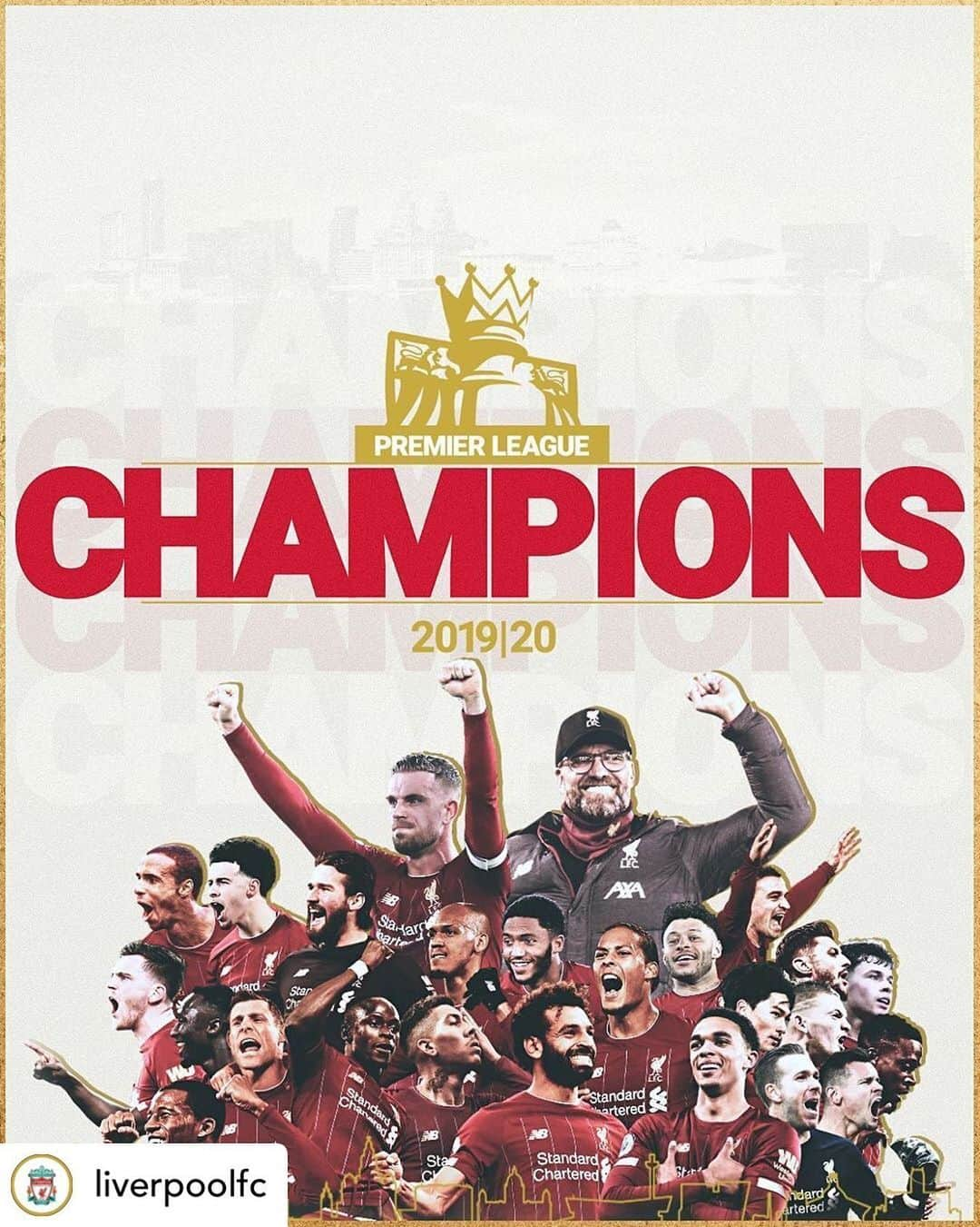 ジョルジニオ・ワイナルドゥムさんのインスタグラム写真 - (ジョルジニオ・ワイナルドゥムInstagram)「• @liverpoolfc WE’RE PREMIER LEAGUE CHAMPIONSSSSSSS!!!!! 🏆」6月26日 6時40分 - gwijnaldum