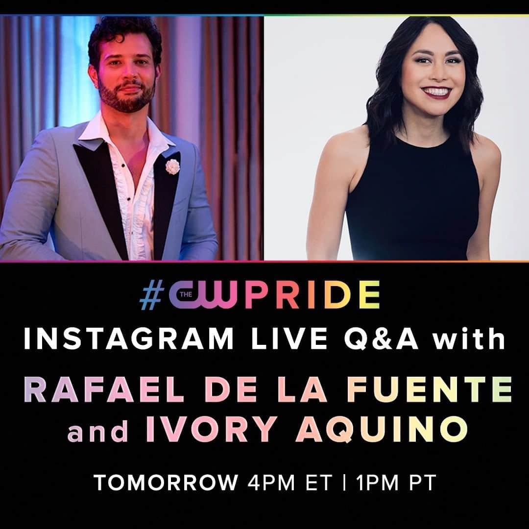 The CWさんのインスタグラム写真 - (The CWInstagram)「Don’t miss another Pride Month Q&A with @rafaeldlf and @msivoryaquino Friday 4pm ET / 1pm PT on The CW’s Instagram Live! #CWPride」6月26日 7時01分 - thecw