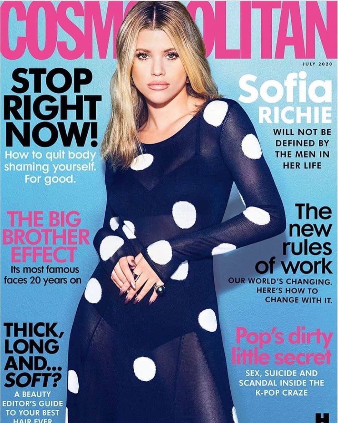 ソフィア・リッチーのインスタグラム：「UK Cosmo🤍 @cosmopolitanuk」