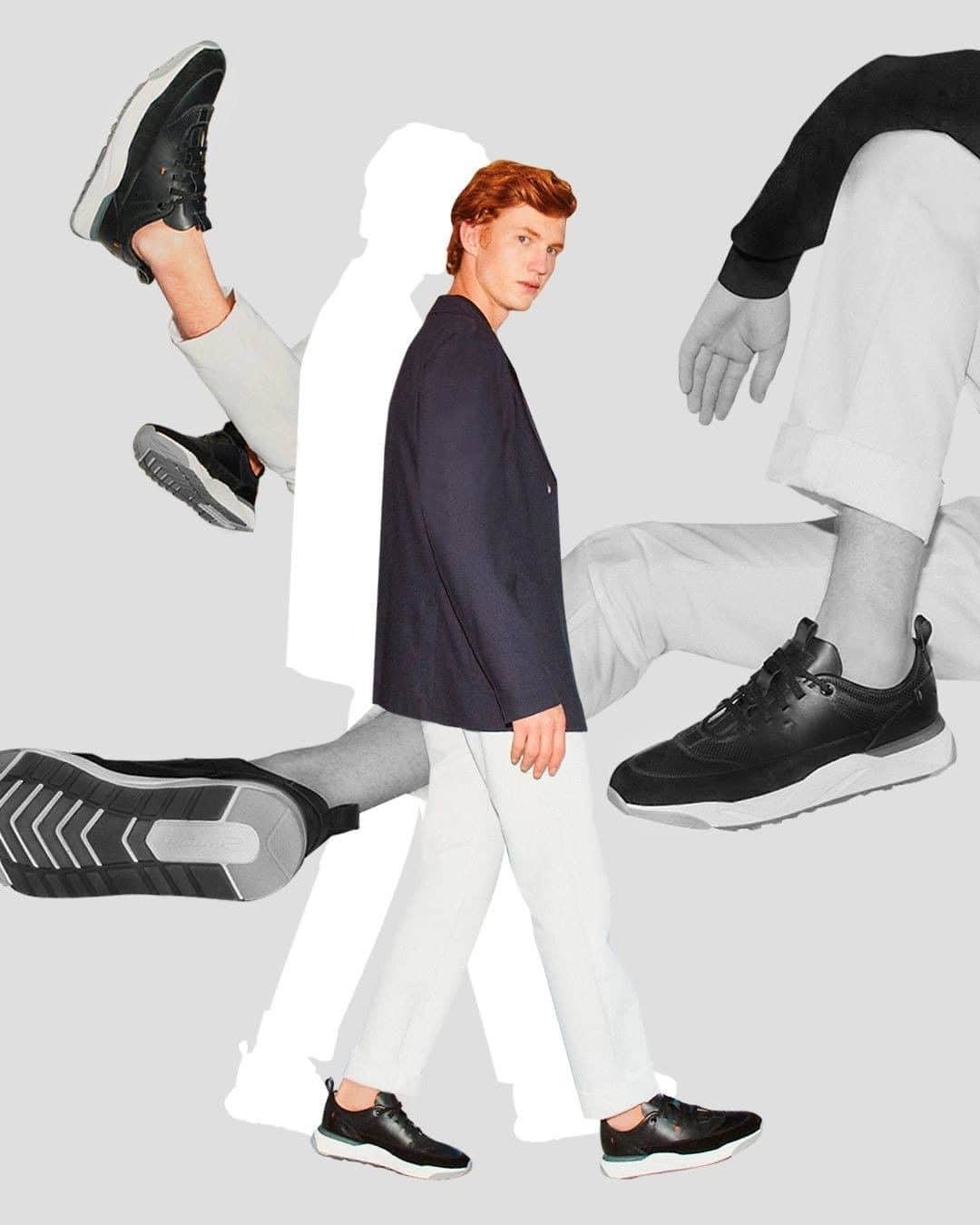 サントーニのインスタグラム：「A slim profile lends a polished edge to sneakers.  #Santoni #madeinSantoni」