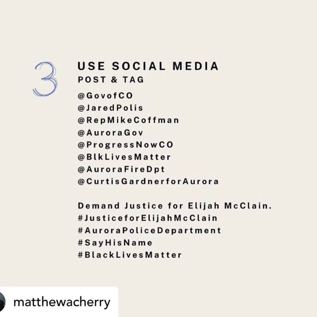 カーステン・ヴァングスネスさんのインスタグラム写真 - (カーステン・ヴァングスネスInstagram)「repost via • @matthewacherry #JusticeForElijahMcclain」6月26日 1時30分 - kirstenvangsness