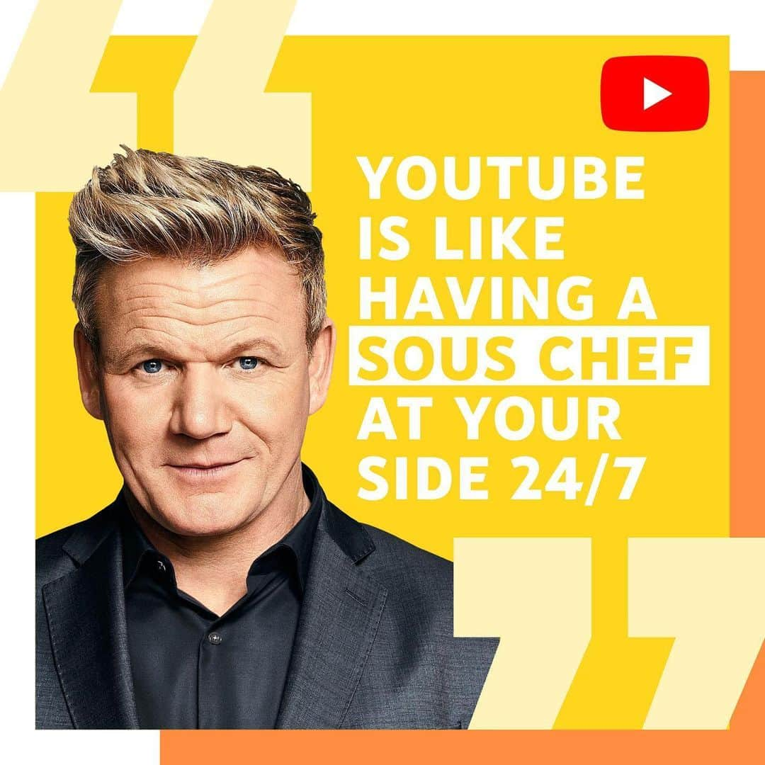 ゴードン・ラムゼイさんのインスタグラム写真 - (ゴードン・ラムゼイInstagram)「YouTube is like having a sous chef in the kitchen watching over you 24/7....without all the distractions. Beautiful ! It’s why I love the platform #Brandcast」6月26日 2時08分 - gordongram