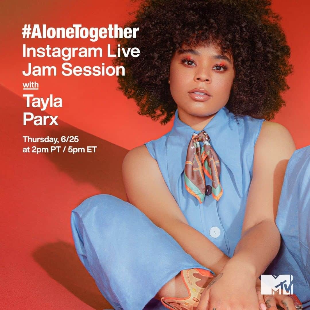 MTVさんのインスタグラム写真 - (MTVInstagram)「I'd do anything to be at a @taylaparx concert right about now 💙 I'll be the first one watching her #AloneTogether jam session, starting at 2pm PT / 5pm ET on my Instagram Live!」6月26日 4時01分 - mtv