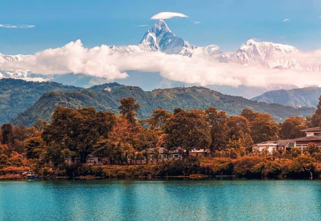 Lonely Planetのインスタグラム：「Today’s #lonelyplanet regram comes from @cj_karki in central Nepal. This view of the Annapurna range and Lake Fewa is 😍. Show us your views and tag #lonelyplanet for a chance to be featured in our feed.」