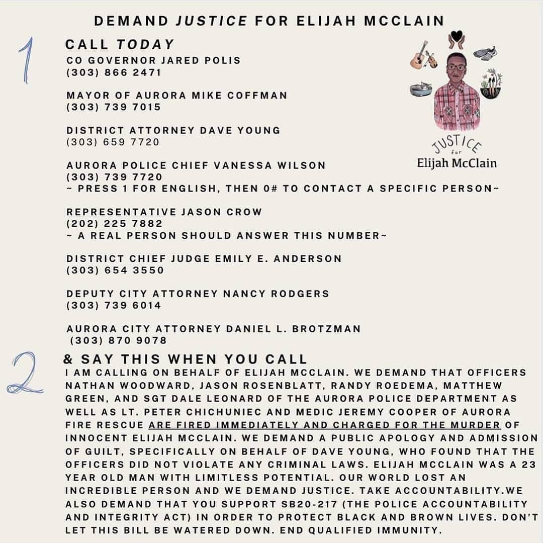 ズーイー・デシャネルさんのインスタグラム写真 - (ズーイー・デシャネルInstagram)「Repost from @yourtypicalgiggle - This happened in 2019 and none of those officers were fired. Link in my bio. #justiceforelijahmcclain」6月26日 5時46分 - zooeydeschanel