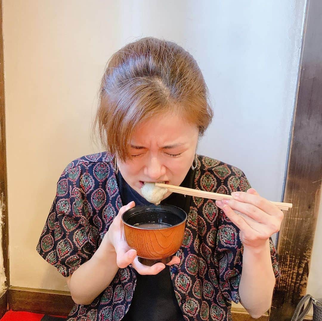 清水由紀さんのインスタグラム写真 - (清水由紀Instagram)「熱々のそばがきのお汁粉。」6月26日 15時21分 - shimizu_yuki_official_