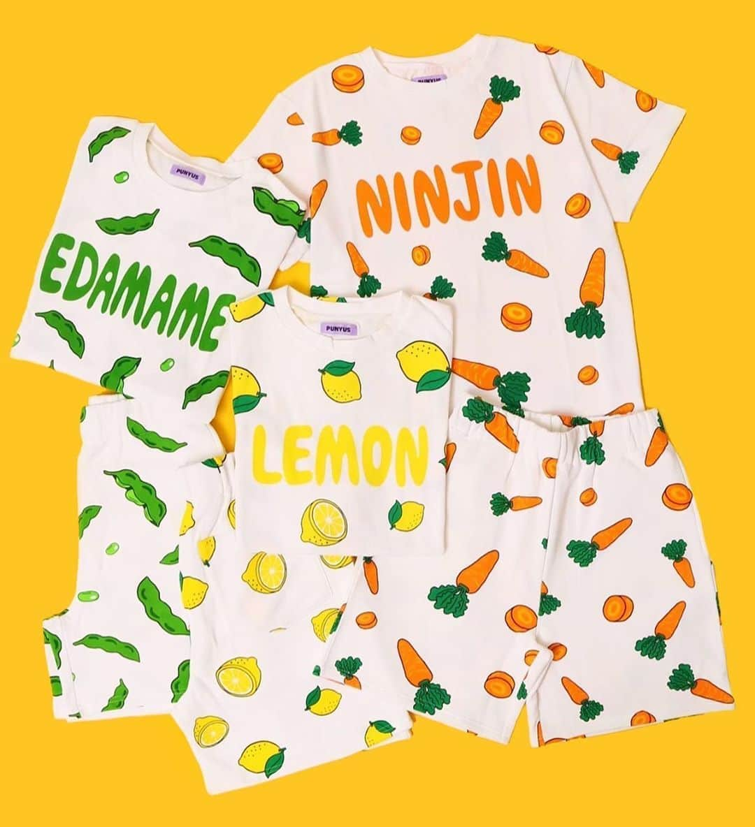 PUNYUSさんのインスタグラム写真 - (PUNYUSInstagram)「. EDAMAME🌱LEMON🍋NINJIN🥕 . #punyus #プニュズ #ぷにゅず #watanabenaomi #渡辺直美 #fashion #japanfashion #look #枝豆 #レモン #人参 #SHIBUYA109 #スカイツリー #ルミネエスト新宿 #横浜ジョイナス #あべのキューズモール #ルクア大阪 #名古屋パルコ #札幌パセオ #キャナルシティ博多  #広島パルコ #ZOZOTOWN #ONLINESHOP」6月26日 15時48分 - punyus